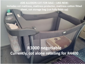 JOIE ILLUSION COT WITH ACCESSORIES